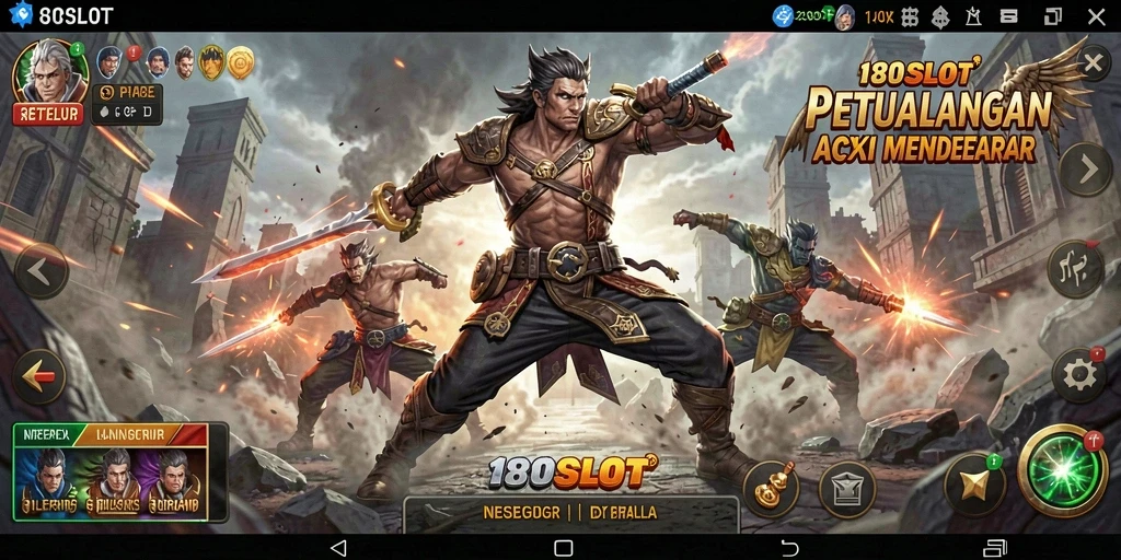 Tampilan gameplay <strong>180SLOT</strong> yang penuh aksi dan menegangkan.