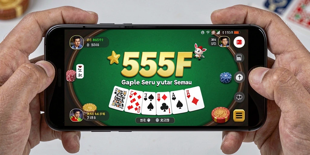 Tampilan seru dari gameplay Gaple di 555F.