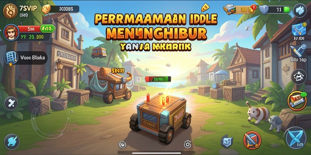 Screenshot utama menunjukkan gameplay strategis dari 7SVIP.