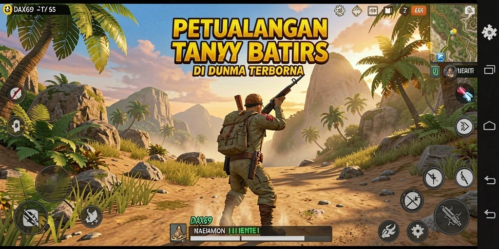 Screenshot DAX69 menunjukkan panorama indah dunia Open World.