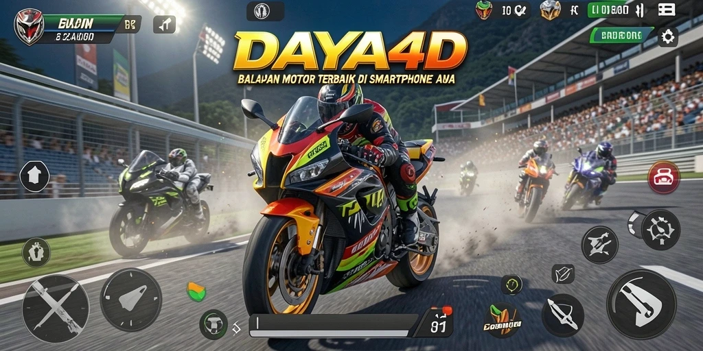 Gameplay menyenangkan dengan balapan motor cepat dan menantang.