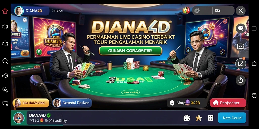 Gameplay Live Casino mendebarkan di DIANA4D dengan dealer langsung.