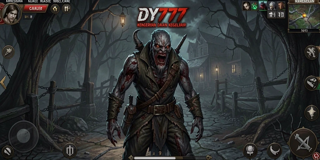 Gameplay mencekam dengan suasana gelap dan menakutkan di DY777.