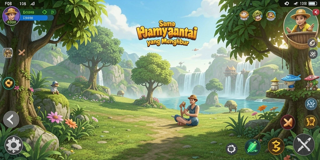 Tampilan gameplay F08 yang menarik dan penuh warna.