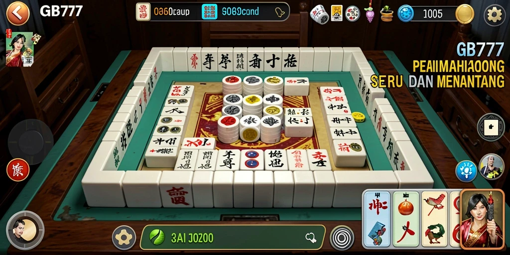 Screenshot utama <strong>GB777</strong> menampilkan gameplay Mahjong yang seru dan interaktif.