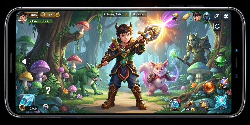 Gameplay menakjubkan IDROK dengan grafis RPG yang spektakuler.