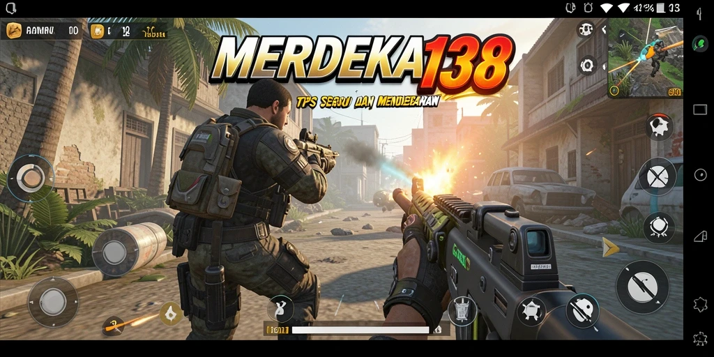 Tampilan gameplay seru dalam MERDEKA138 dengan aksi tembak-menembak.