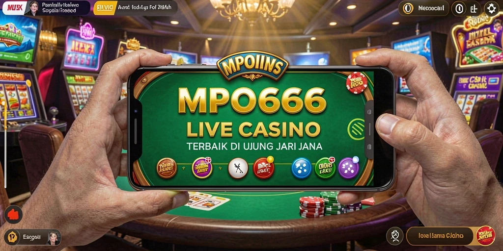 Screenshot MPO666 menampilkan dealer langsung dan permainan seru dalam Live Casino.
