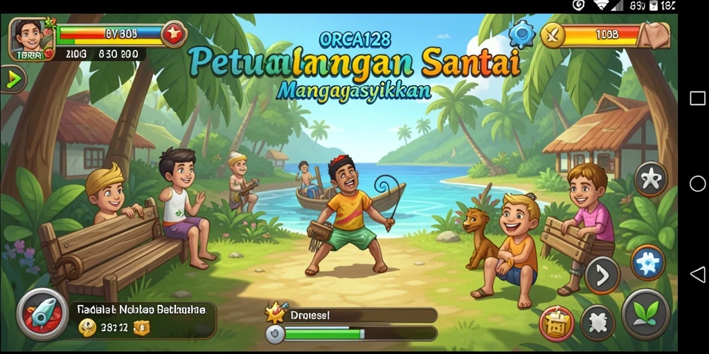 Gameplay santai dengan visual cerah dan karakter menggemaskan.