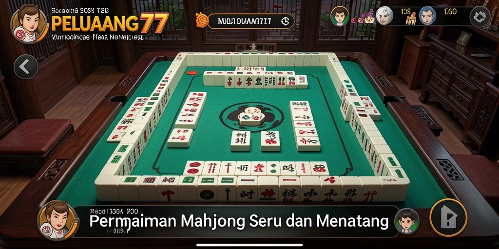Tampilan gameplay Mahjong yang memukau dan menantang.
