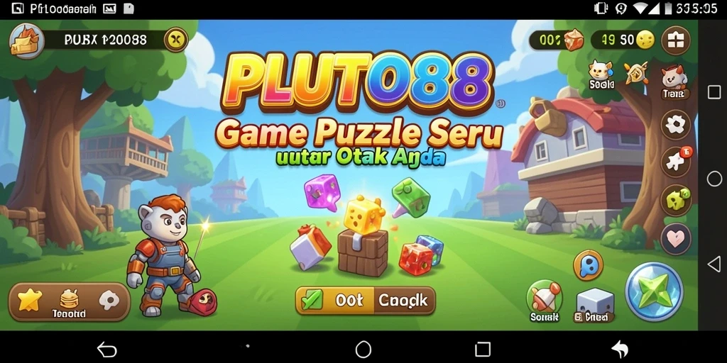 Tampilan gameplay menarik dari PLUTO88 dengan banyak tantangan Puzzle.