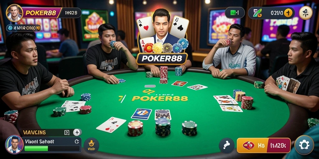 Tampilan POKER88 dengan gameplay menarik dan interaktif.