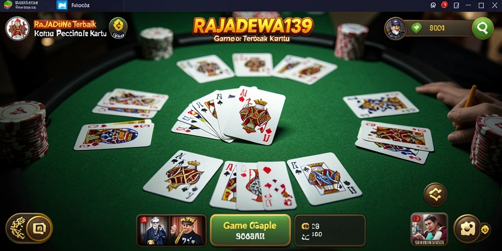 Screenshot gameplay Gaple RAJADEWA138 yang menarik dan interaktif.