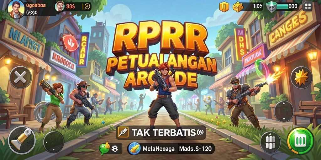 Tampilan gameplay RPRR yang menakjubkan dan penuh warna.