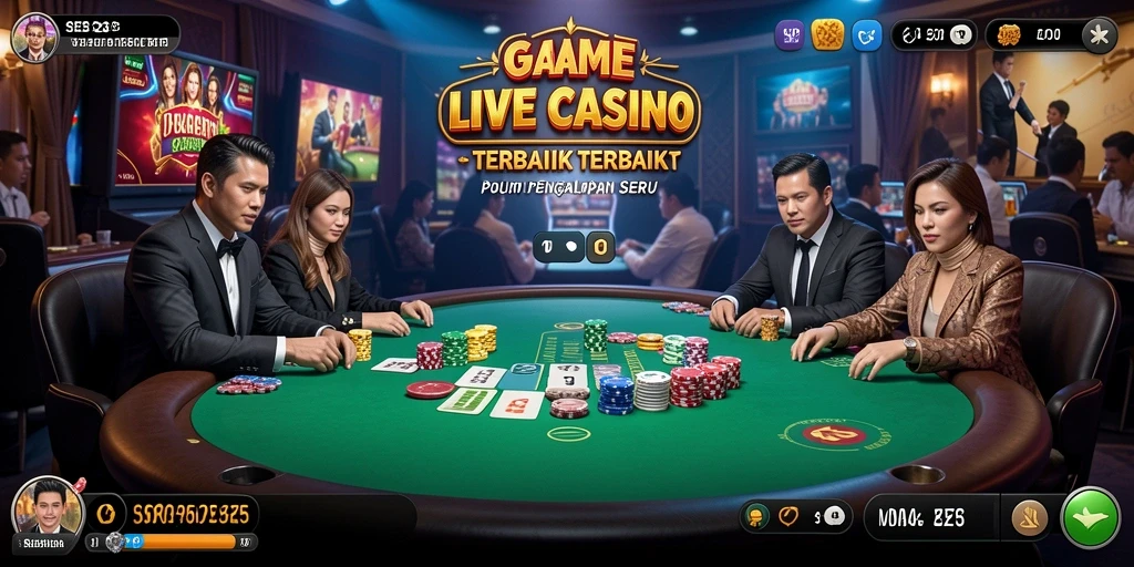 Screenshot SE328 menampilkan dealer langsung dalam permainan Live Casino yang mengasyikkan.