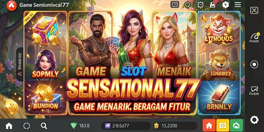 Screenshot gameplay SENSATIONAL77 yang menarik dan penuh warna.