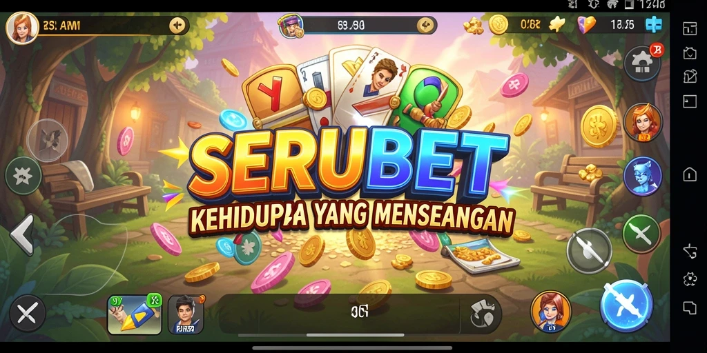 Tampilan gameplay SERUBET yang menarik dan mendetail.