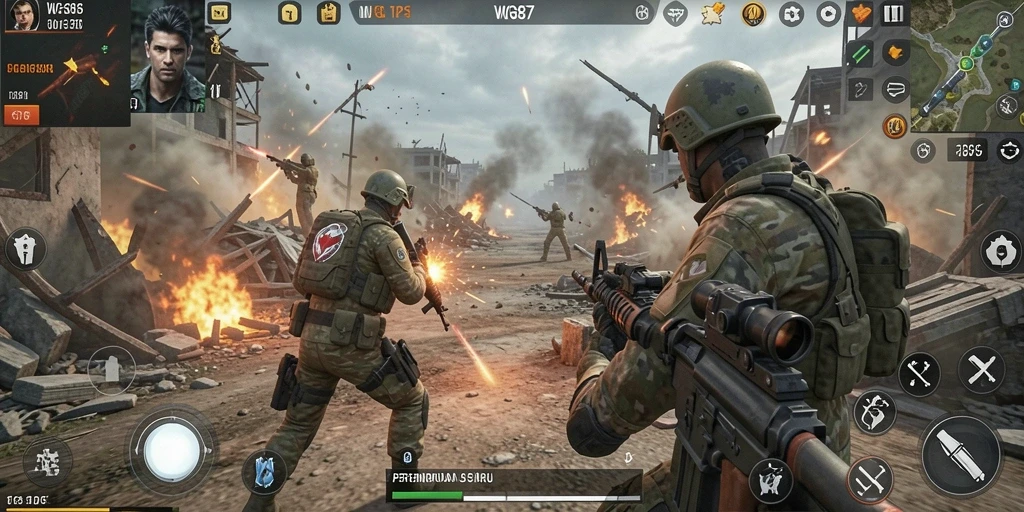 Tampilan seru gameplay <strong>WG87</strong> dengan aksi tembak-menembak yang mendebarkan.